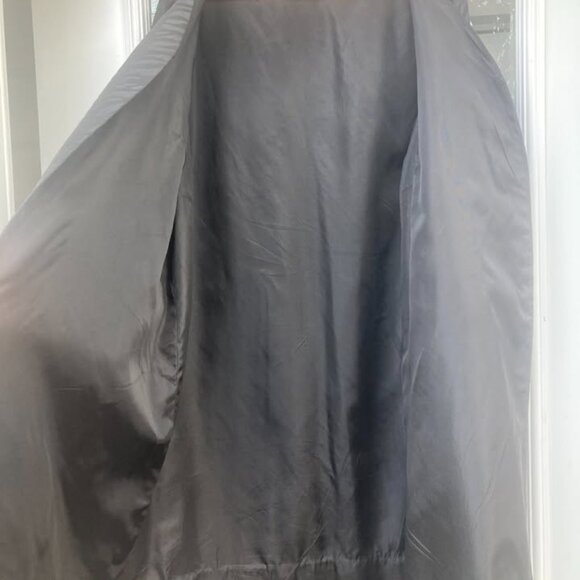 Vtg 1950 black taffeta cape womens opera coat sz Large - Picture 2 of 11